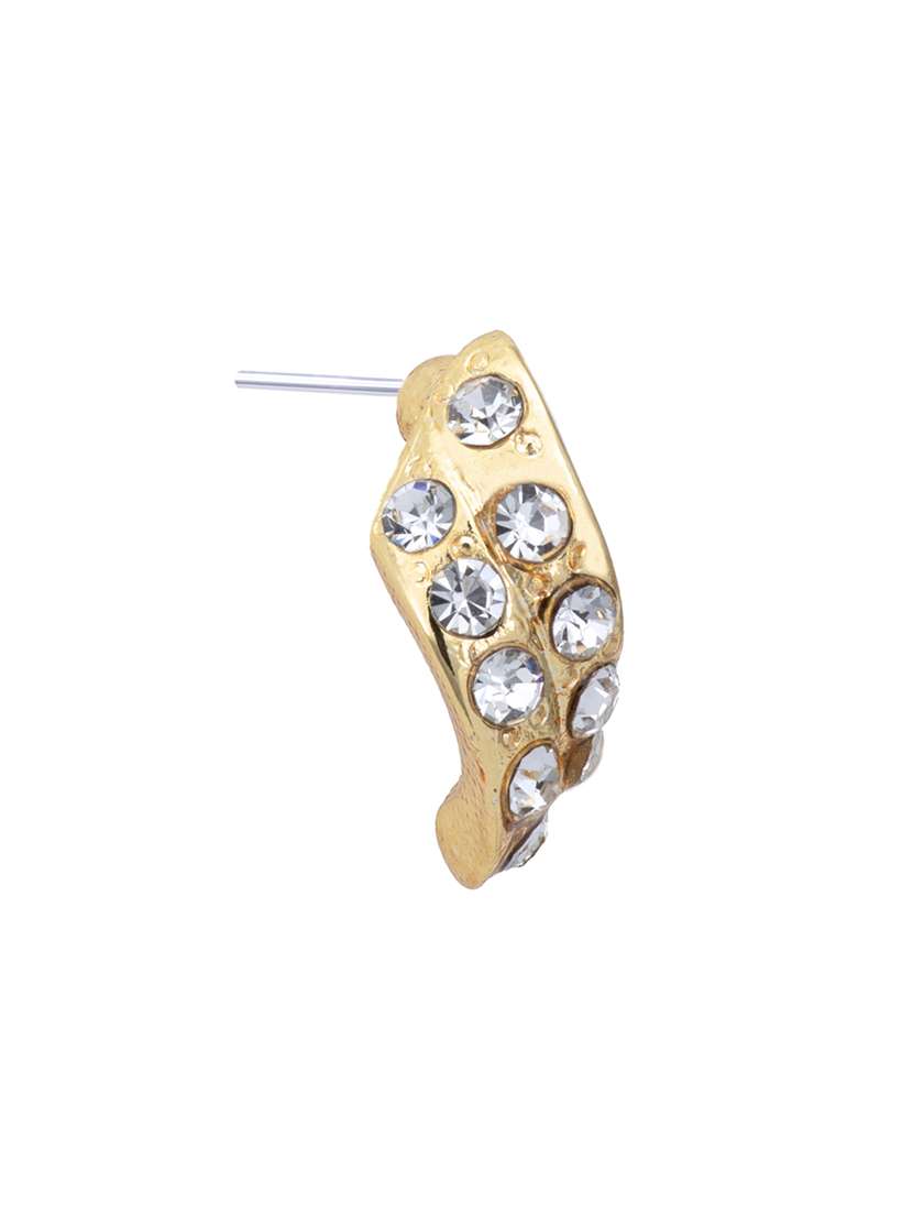 white metal studs earring - 17327599 -  Standard Image - 3