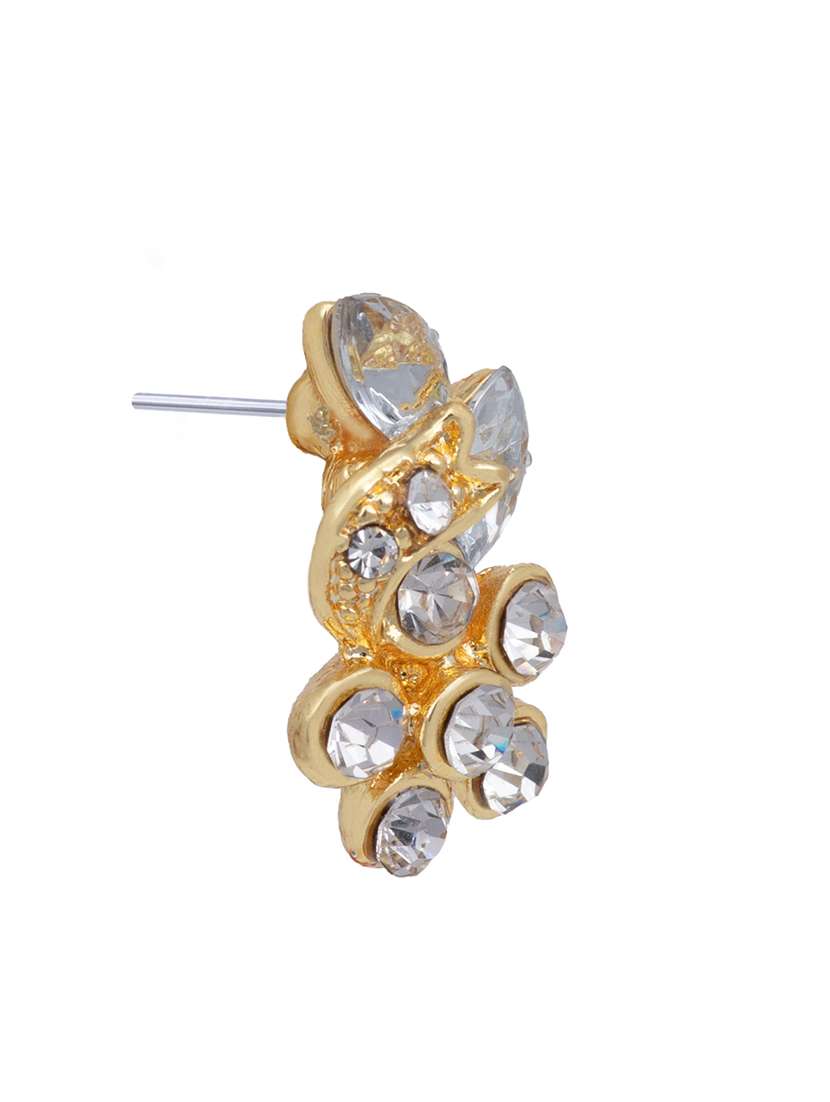white metal studs earring - 17327607 -  Standard Image - 3