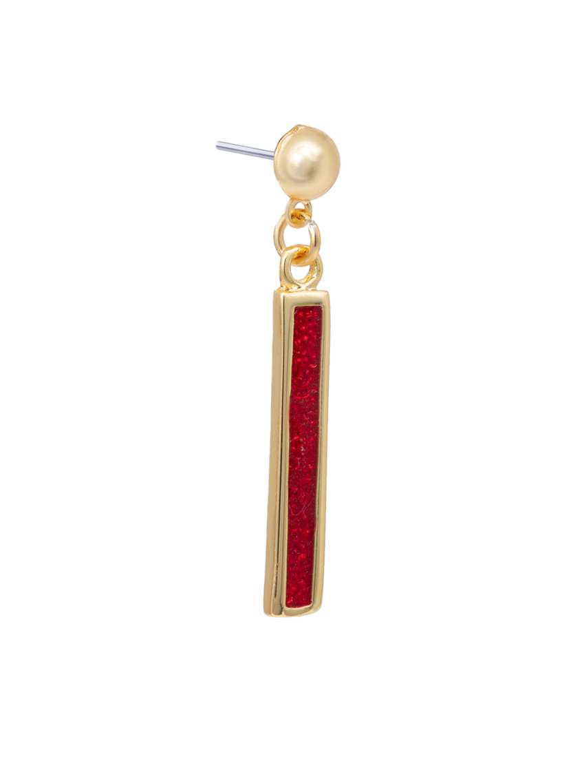 red metal drop earring - 17327616 -  Standard Image - 3