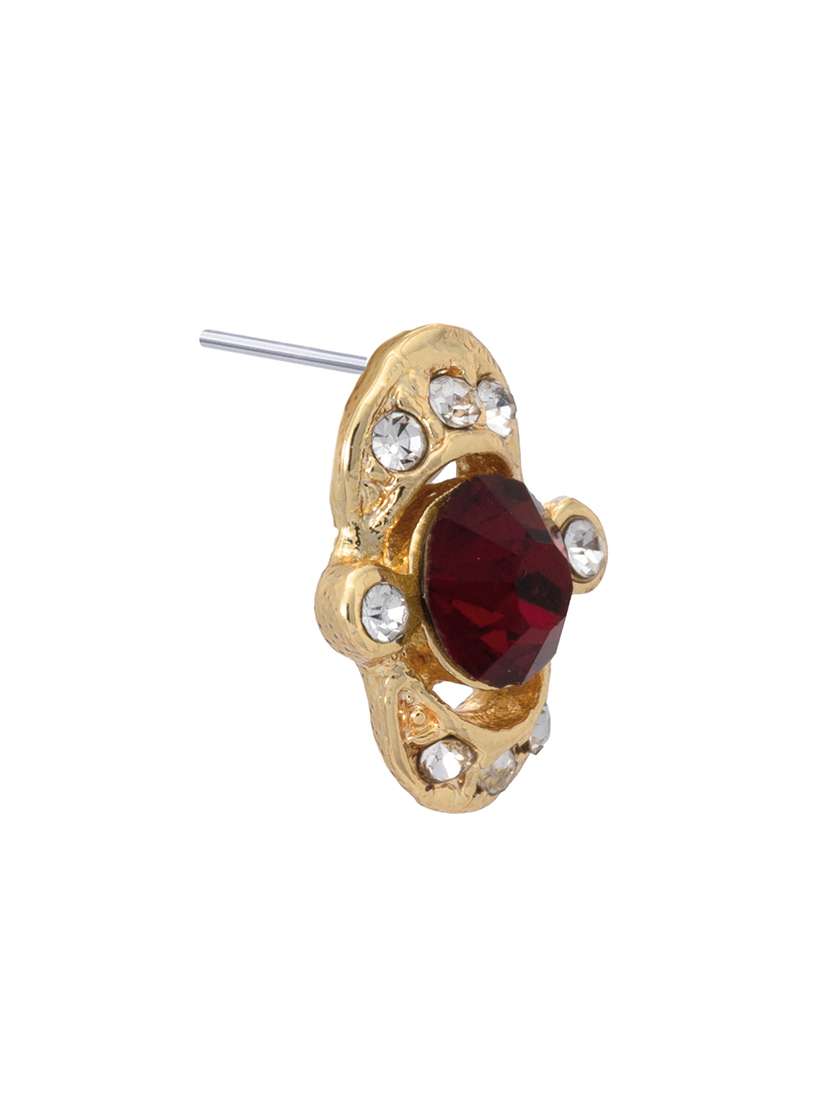 red metal studs earring - 17327625 -  Standard Image - 3