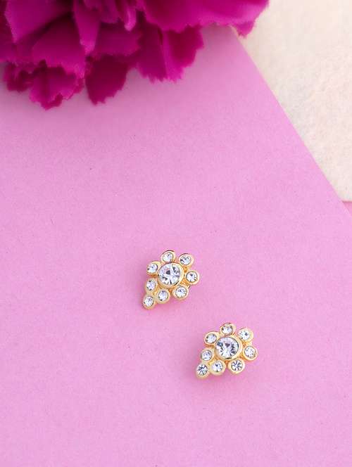 white metal studs earring - 17327630 -  Standard Image - 0