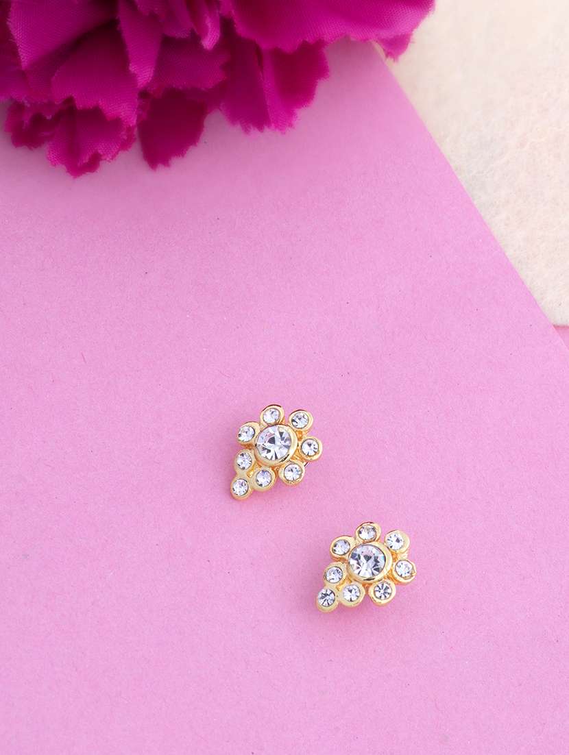 white metal studs earring - 17327630 -  Zoom Image - 0