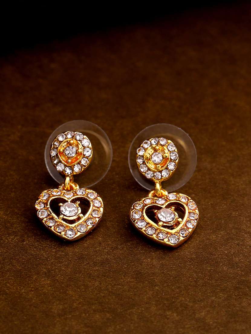 white metal drop earring