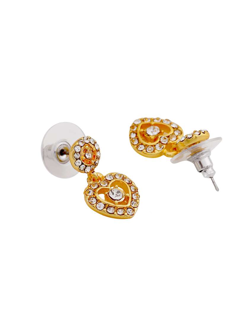 white metal drop earring - 17327641 -  Standard Image - 3