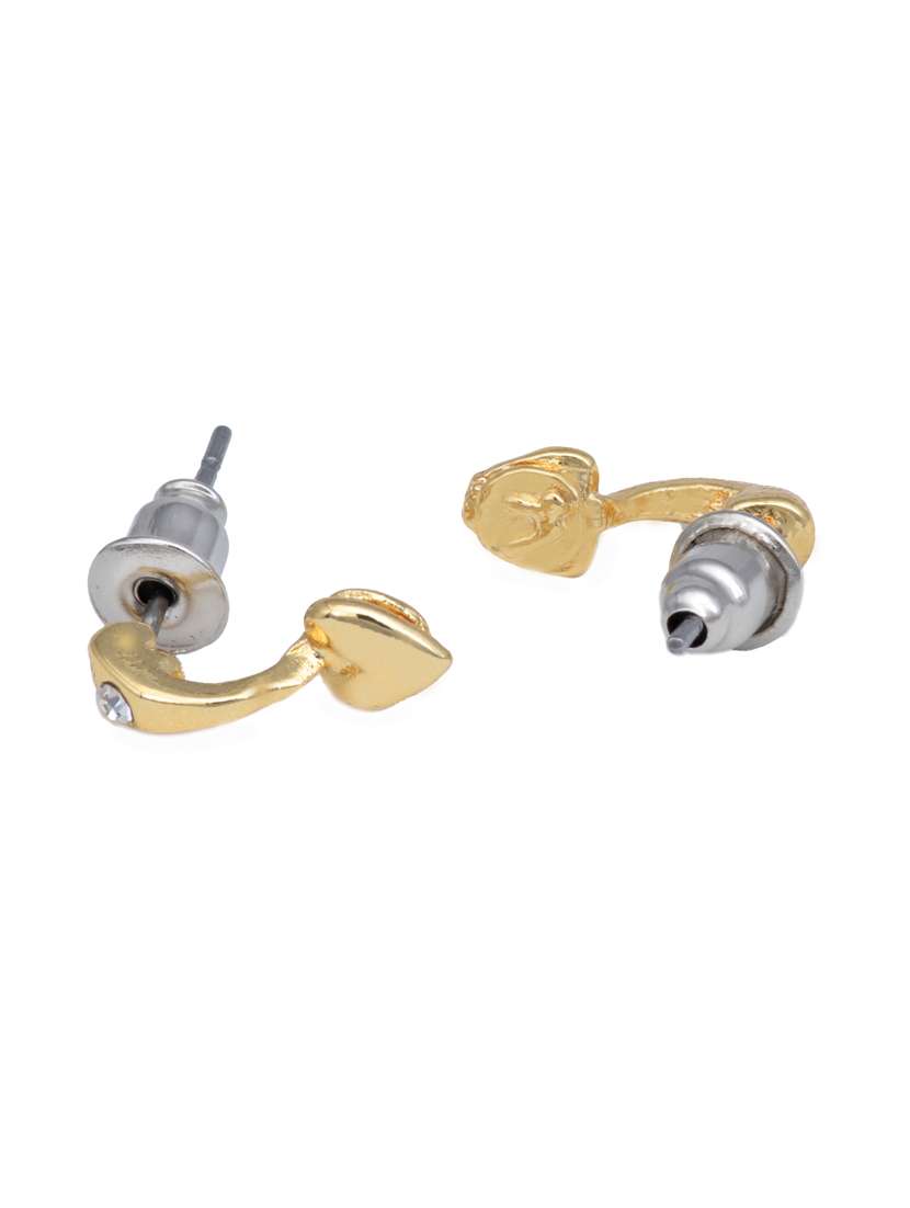 gold metal drop earring - 17327645 - Standard Image - 3