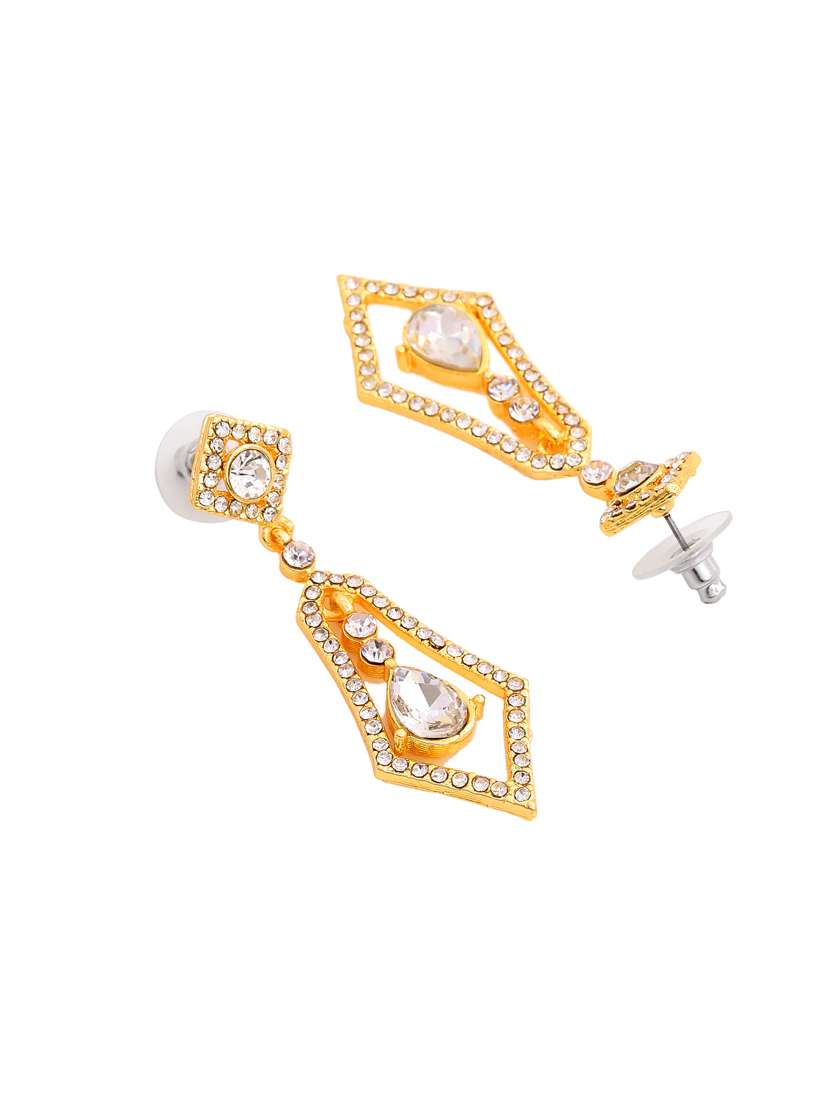 white metal chandellier earring - 17327648 -  Standard Image - 3