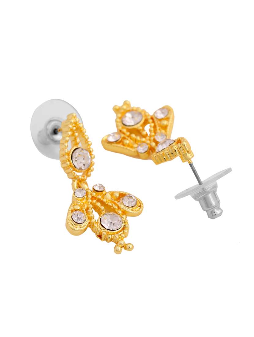 white metal drop earring - 17327655 - Standard Image - 3