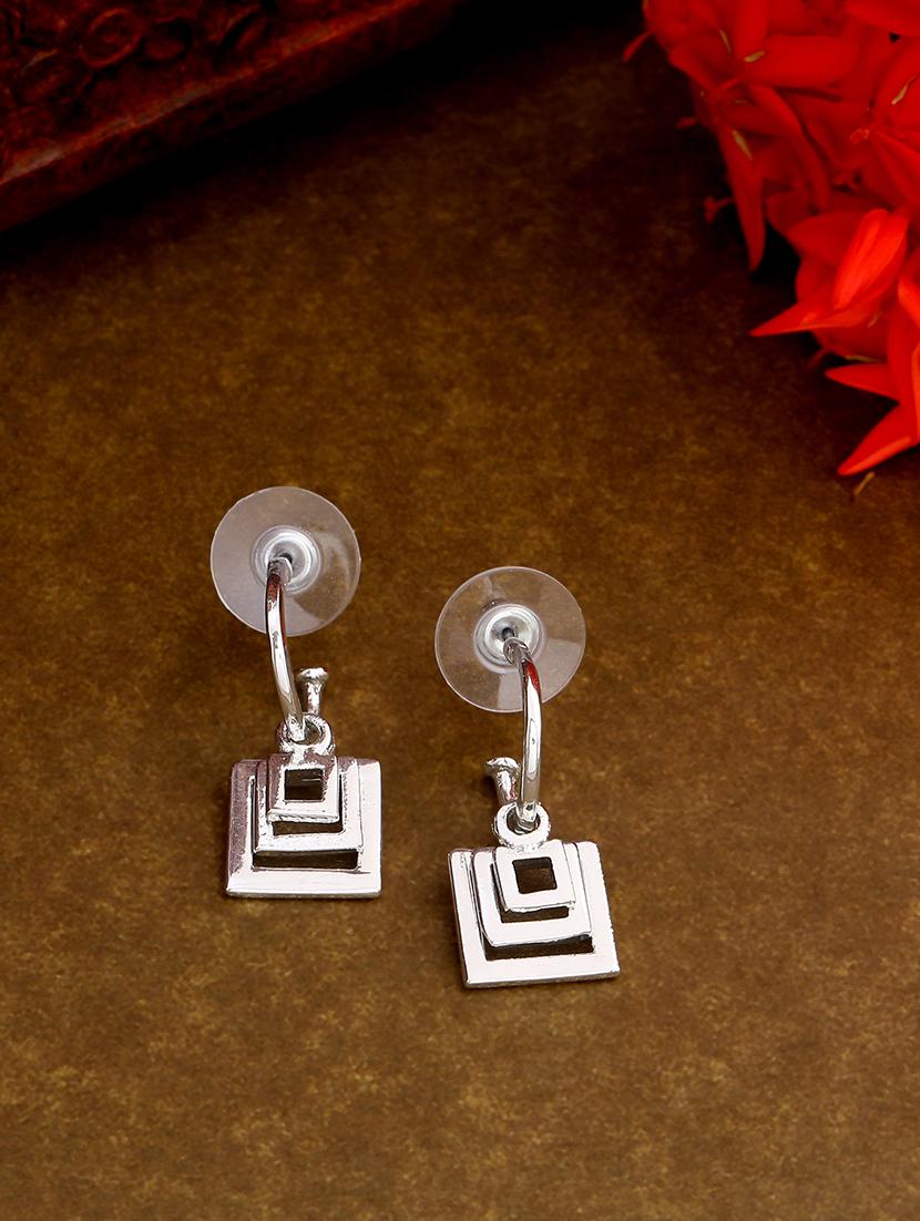silver metal hoop earring - 17327675 - Zoom Image - 0