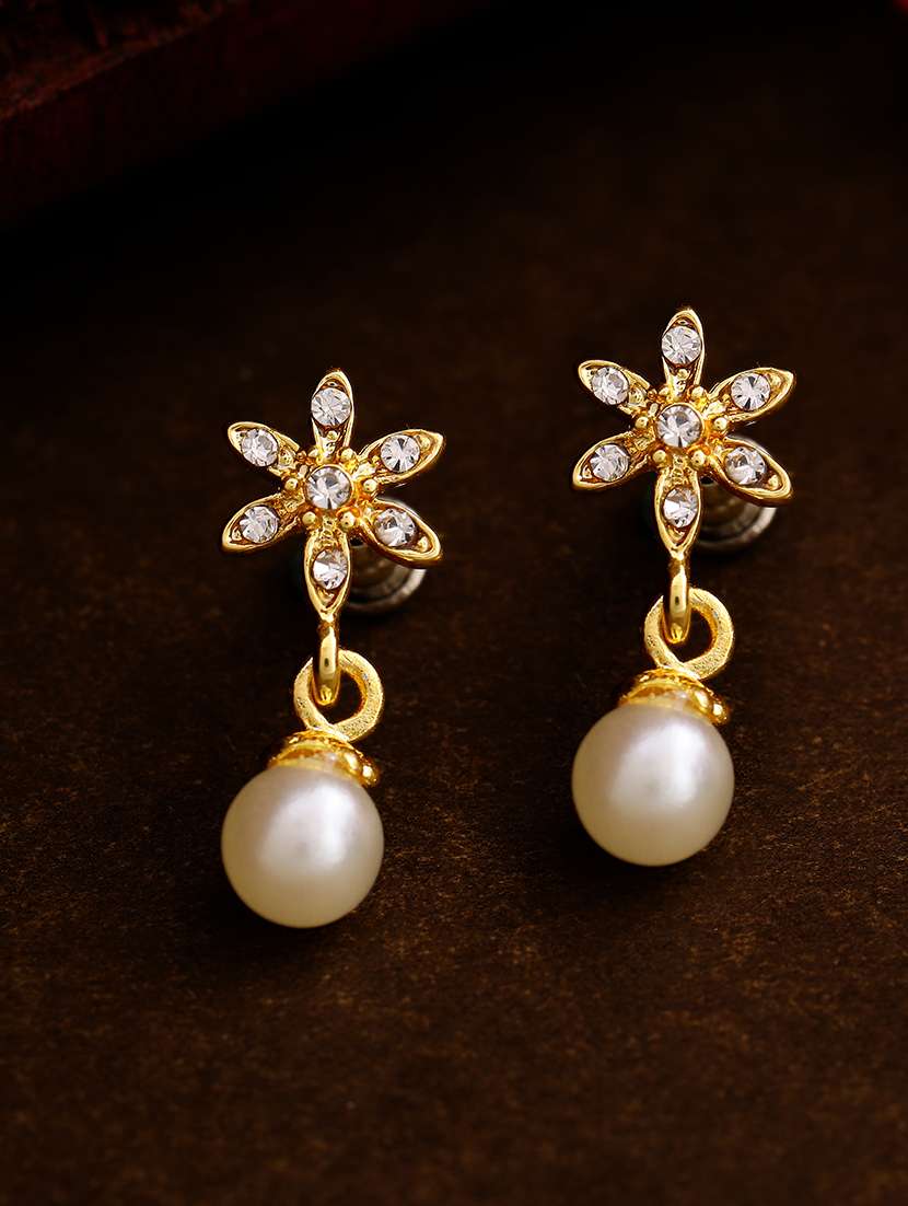 white metal drop earring