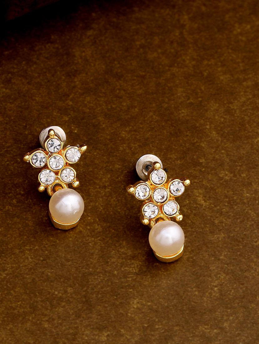 gold metal drop earring - 17327685 - Zoom Image - 0