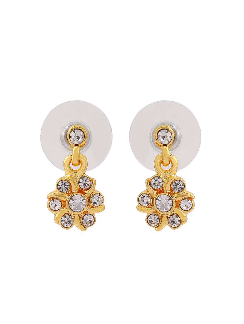 gold metal drop earring - 17327687 - Standard Image - 3