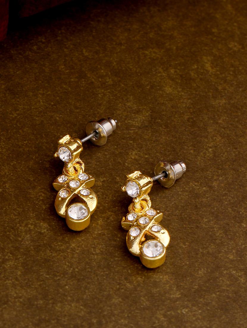 gold metal drop earring - 17327689 -  Zoom Image - 0