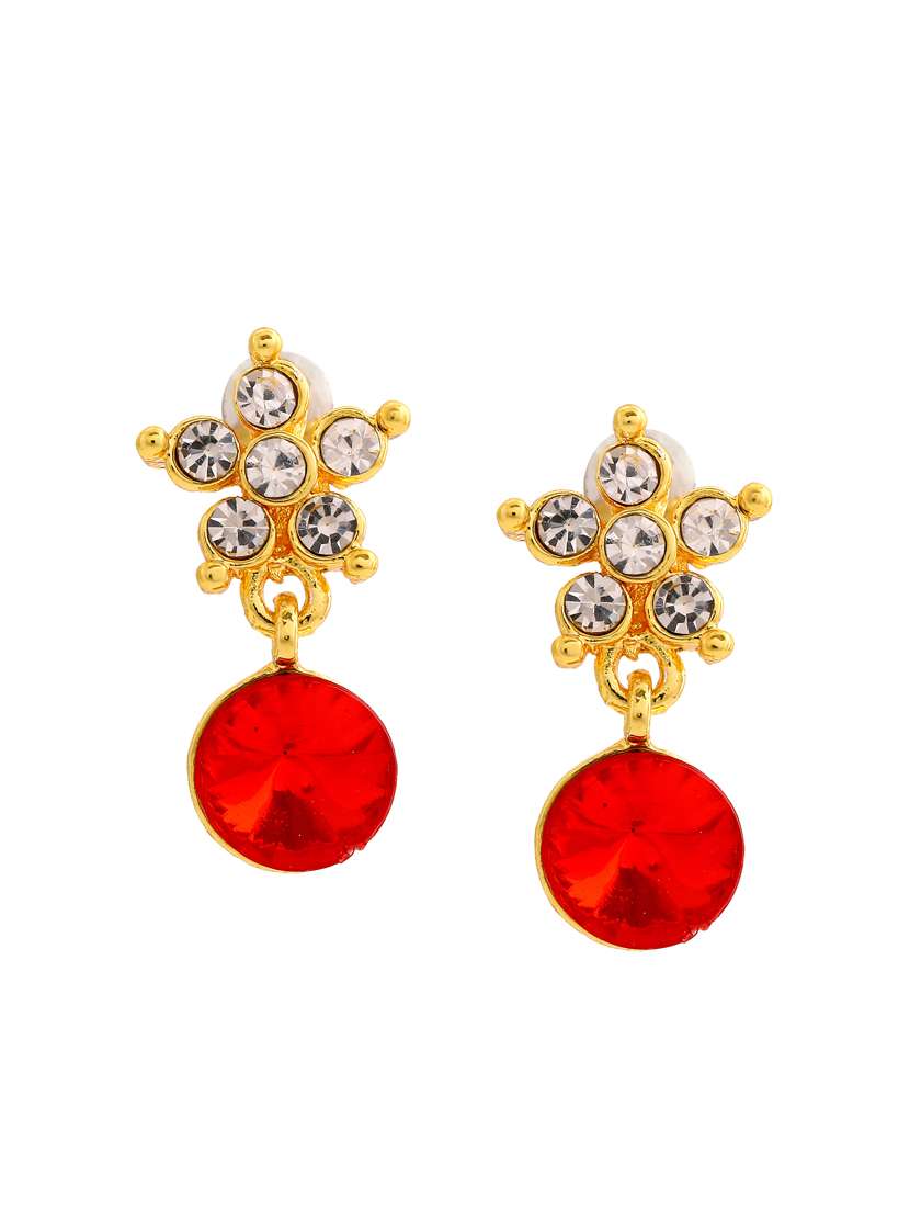 red metal drop earring - 17327691 -  Standard Image - 3