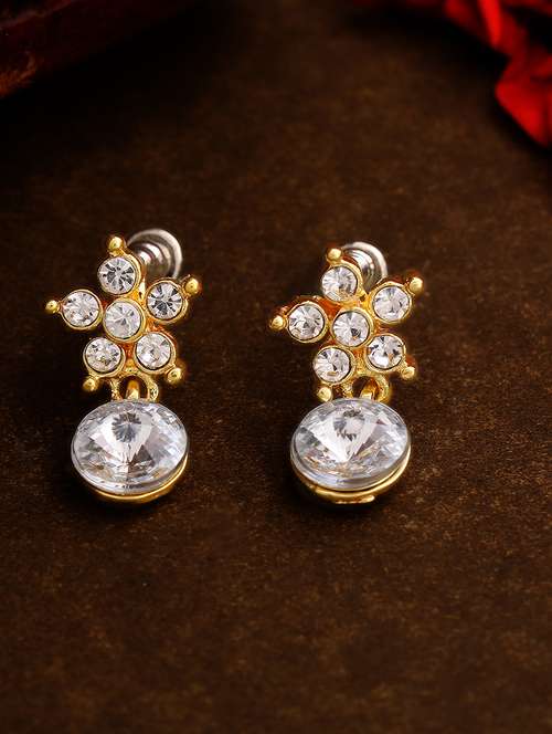 silver metal drop earring - 17327692 -  Standard Image - 0