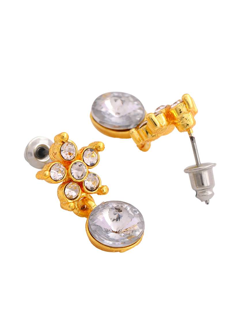 silver metal drop earring - 17327692 -  Standard Image - 3