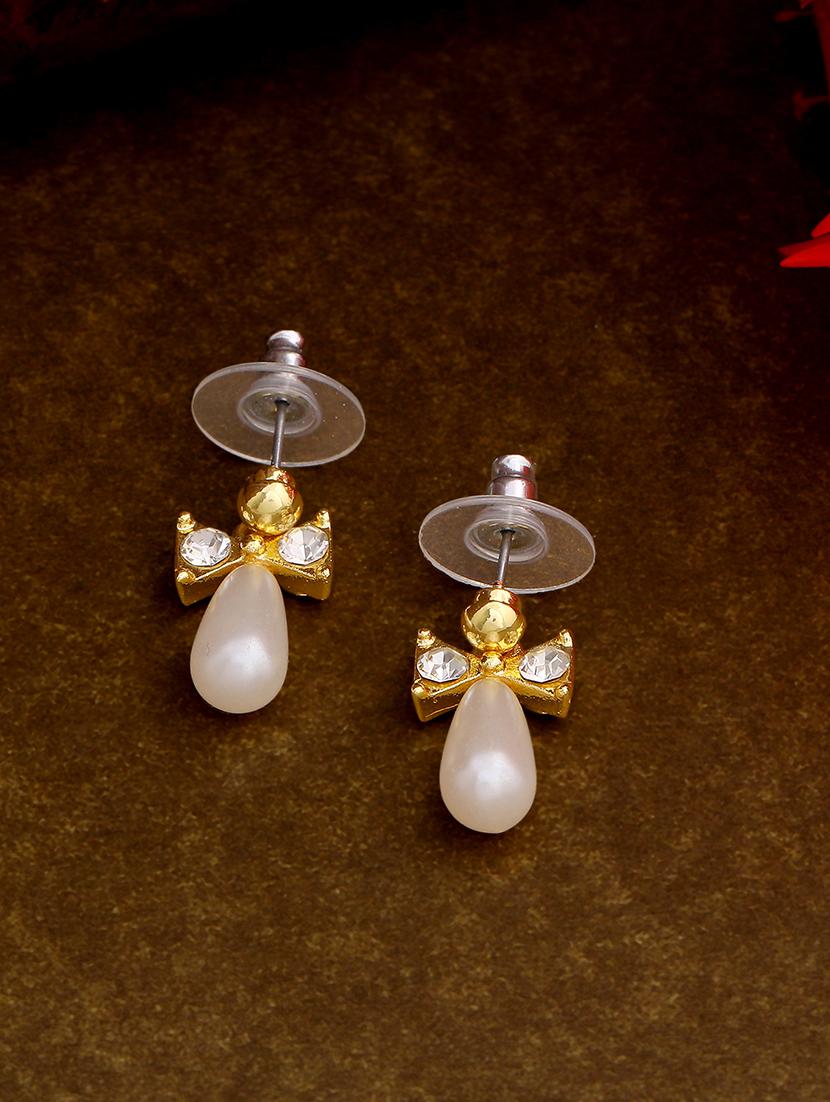 white metal drop earring - 17327699 - Zoom Image - 0