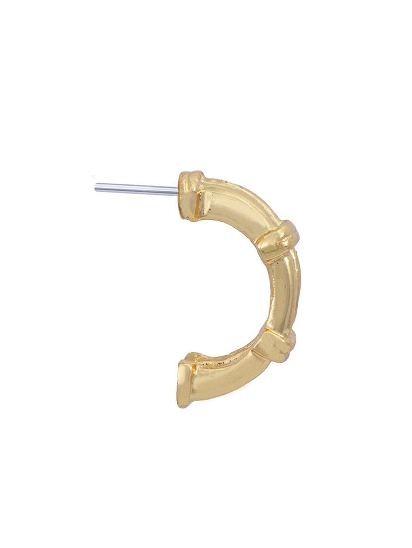 gold metal hoop earring - 17327707 - Standard Image - 3