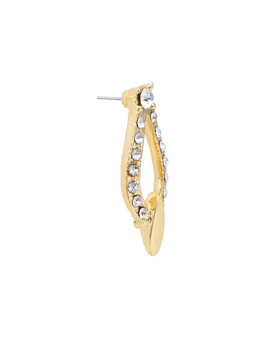 white metal studs earring - 17327718 - Standard Image - 3