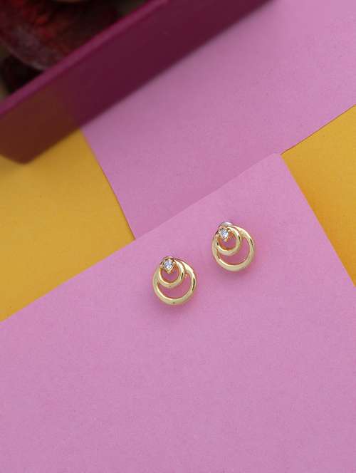 white metal studs earring - 17327725 - Standard Image - 0