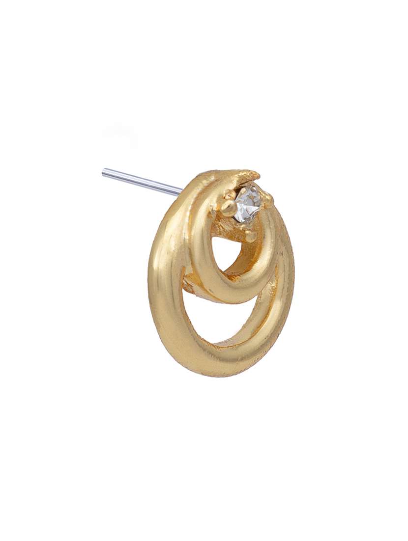 white metal studs earring - 17327725 - Standard Image - 3
