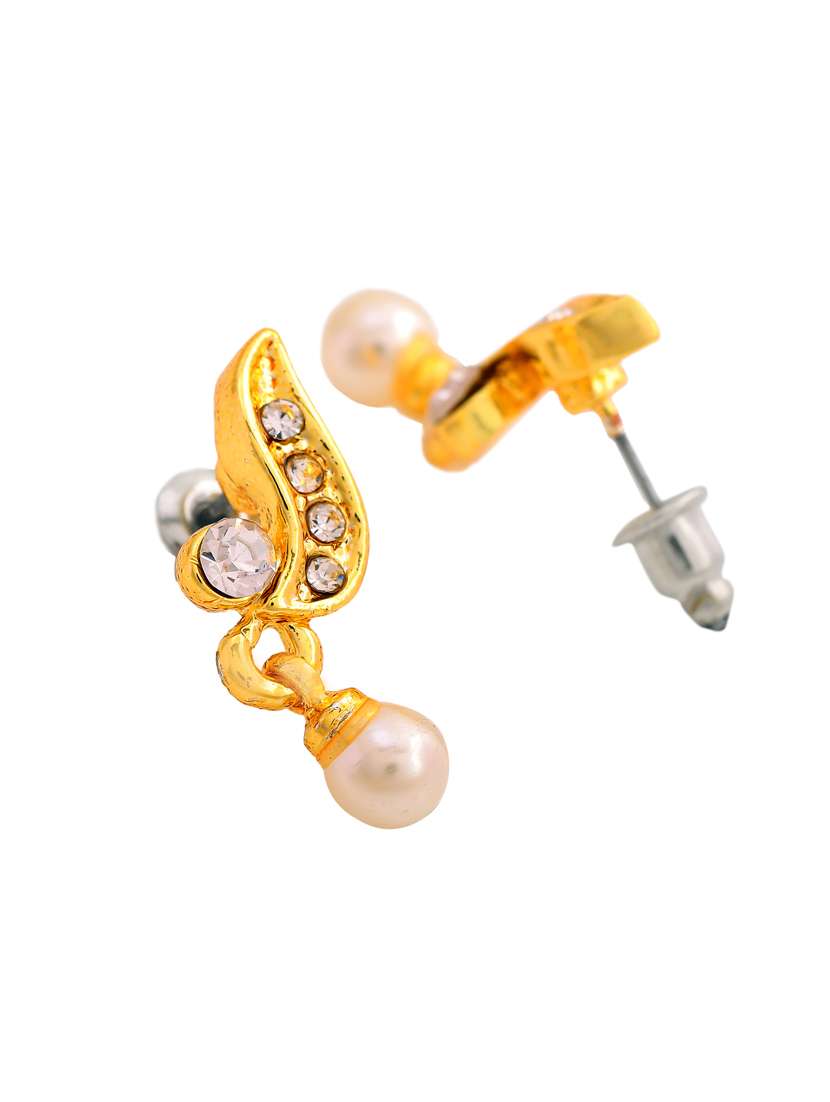 white metal drop earring - 17327731 - Standard Image - 3
