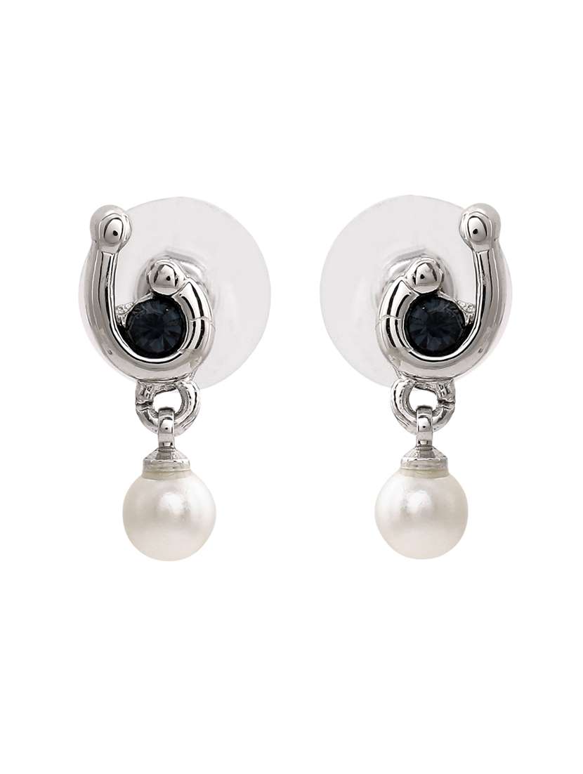 blue metal drop earring - 17327734 - Standard Image - 3