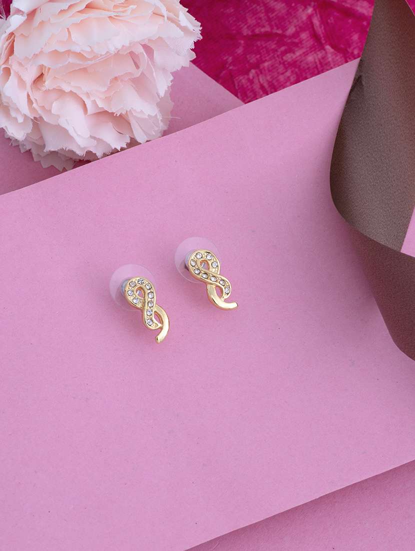 white metal studs earring - 17327735 -  Zoom Image - 0