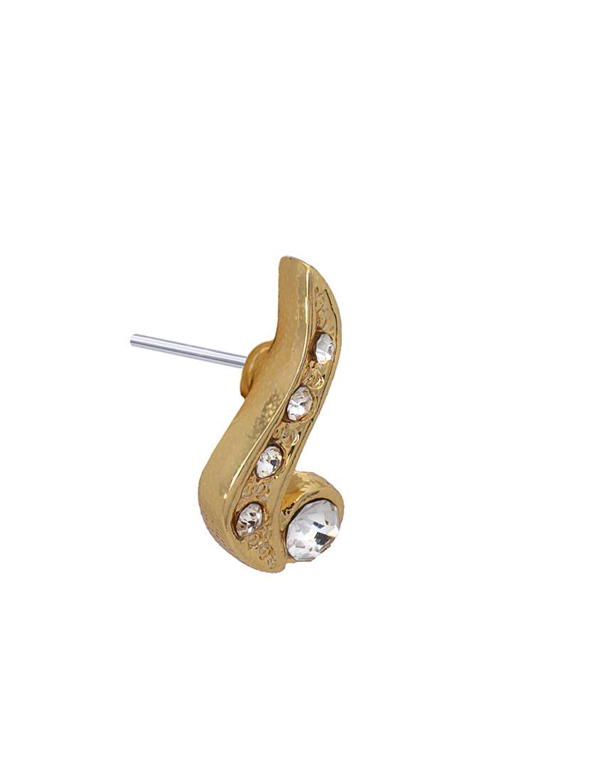 white metal studs earring - 17327737 - Standard Image - 3