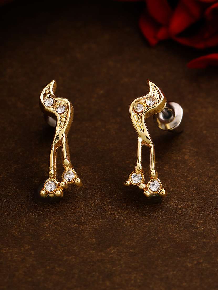 gold metal studs earring