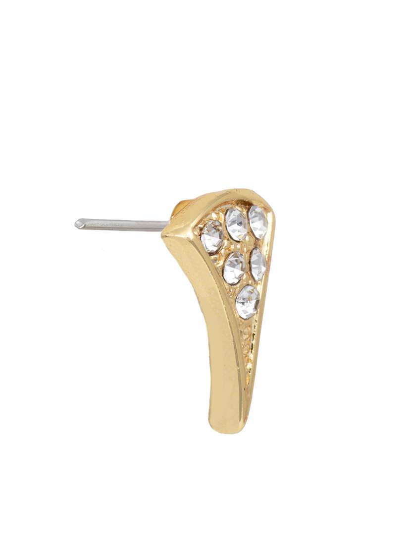 gold metal studs earring - 17327741 - Standard Image - 3