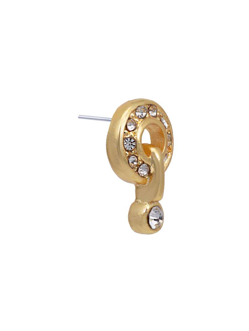 white metal studs earring - 17327743 - Standard Image - 3