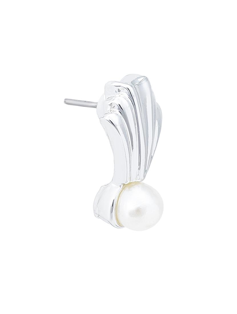 silver metal studs earring - 17327746 - Standard Image - 3