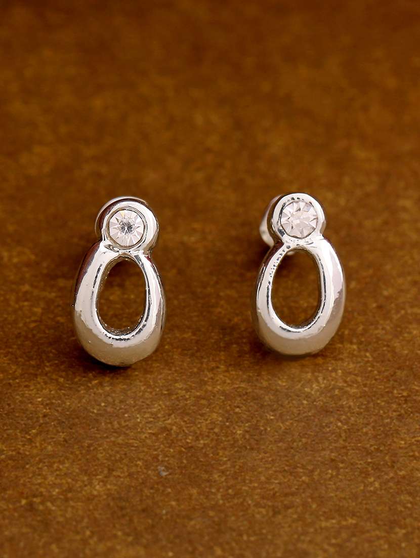 white metal studs earring - 17327754 - Zoom Image - 0