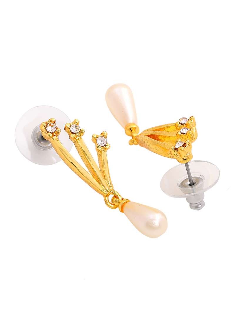 Gold Metal Drop Earring