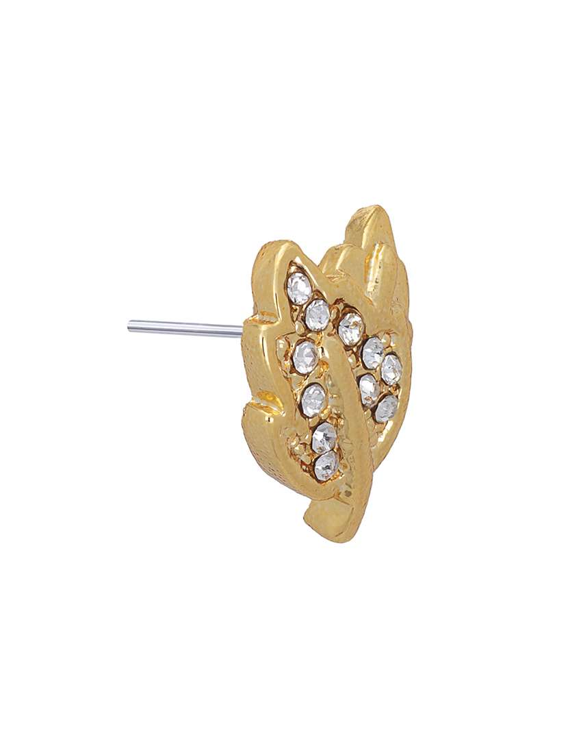 gold metal studs earring - 17327774 -  Standard Image - 3