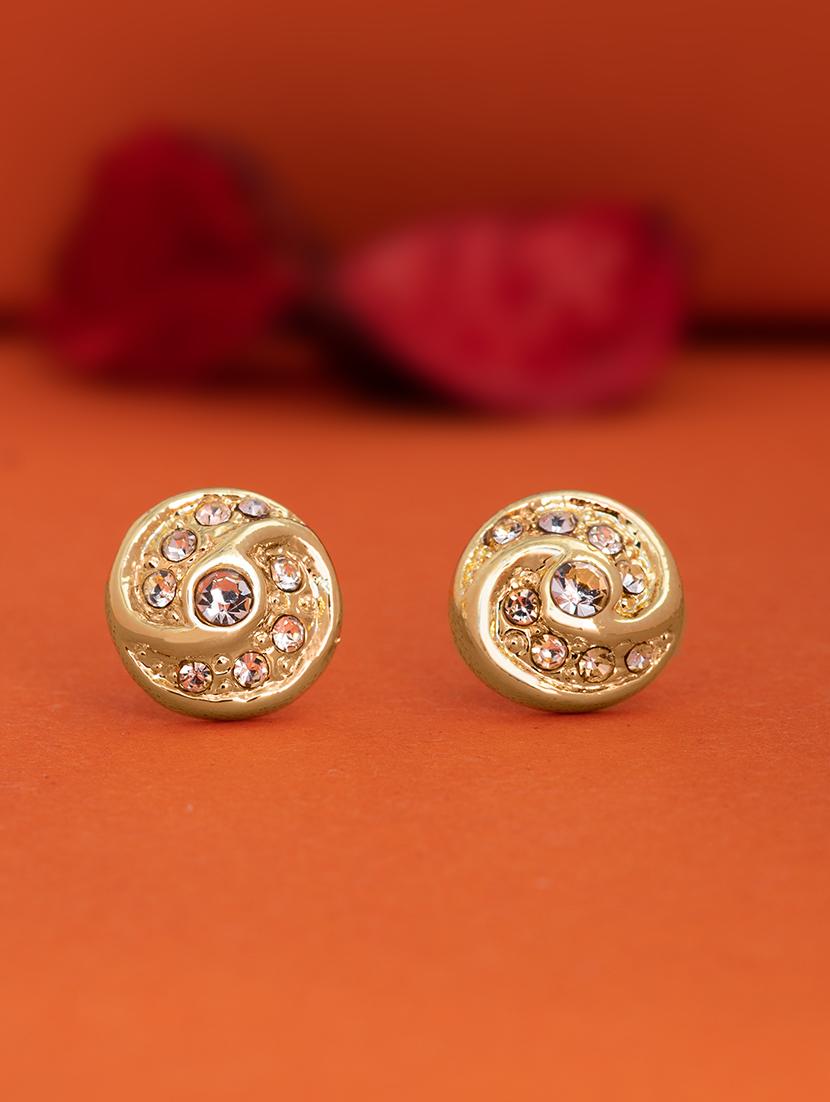 gold metal studs earring - 17327775 - Zoom Image - 0