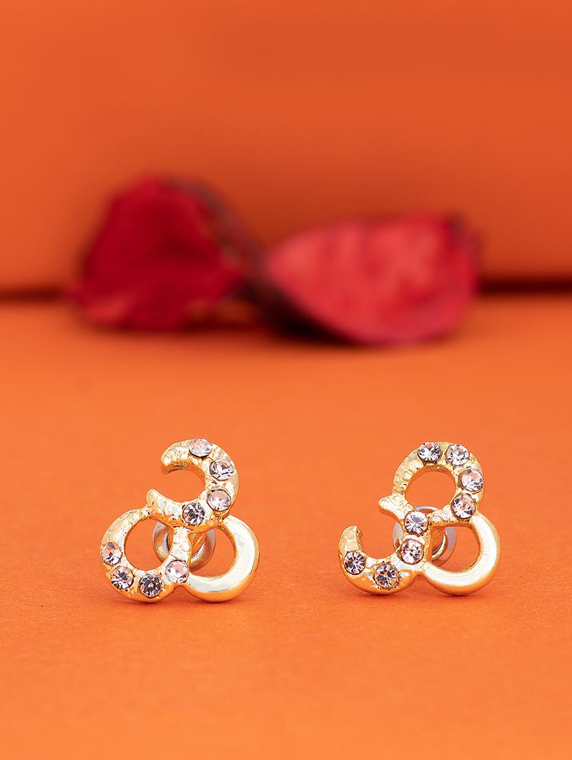 gold metal studs earring - 17327777 - Zoom Image - 0