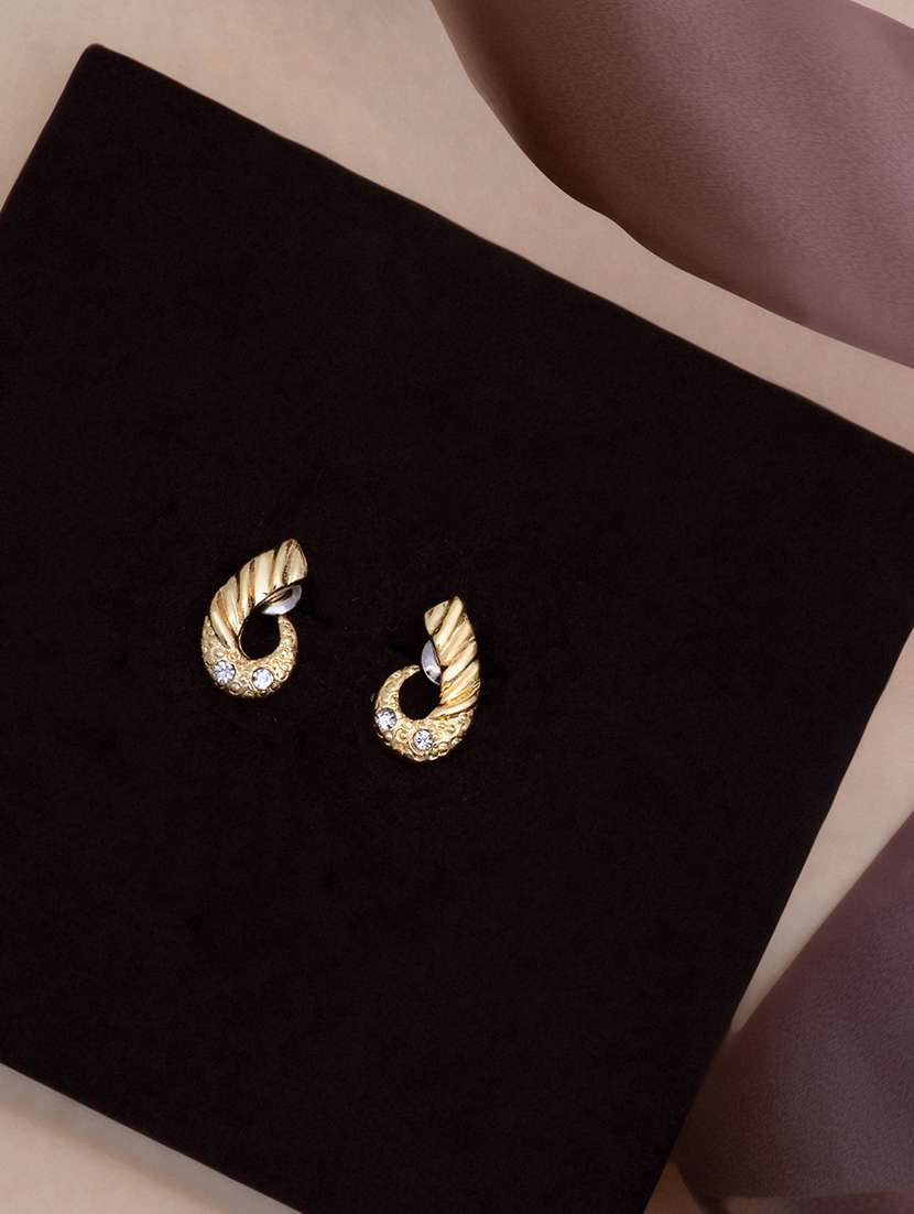 gold metal studs earring - 17327778 -  Zoom Image - 0