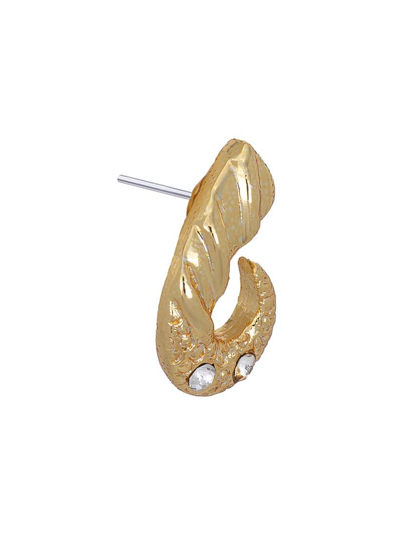 gold metal studs earring - 17327778 -  Standard Image - 3