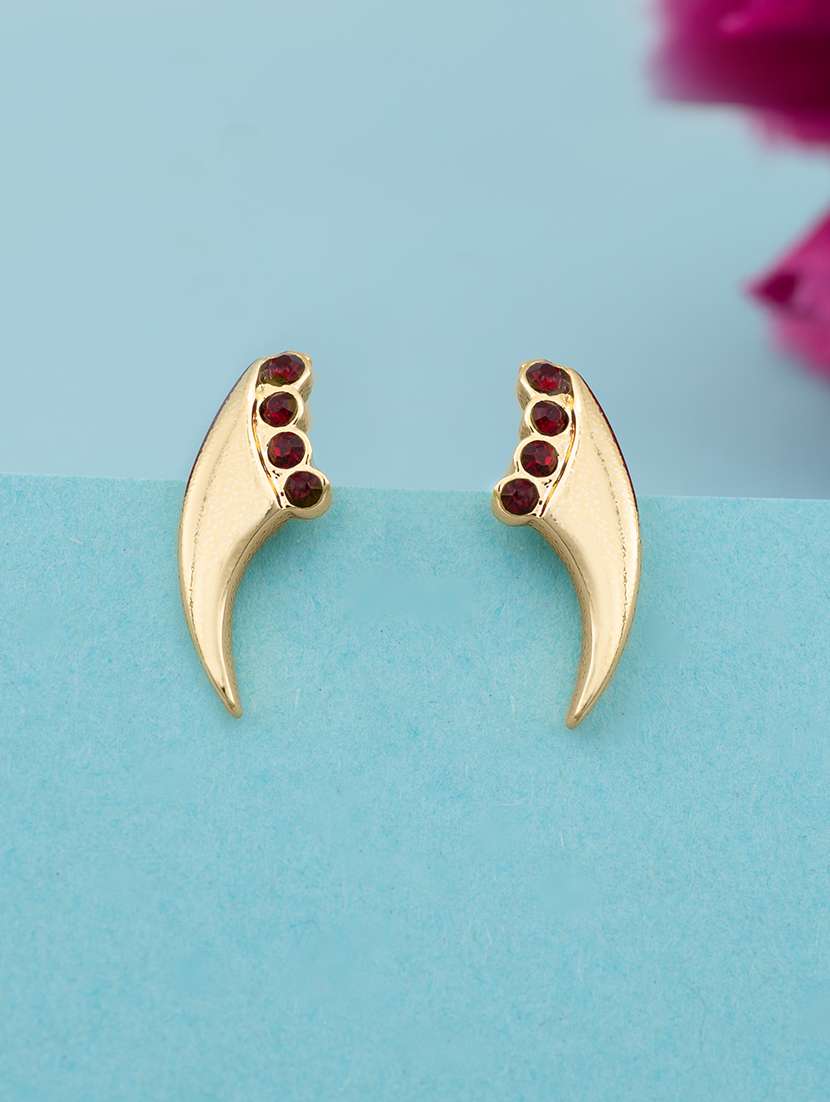 red metal studs earring