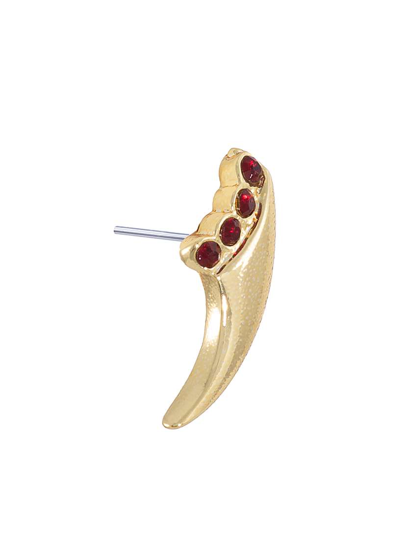 red metal studs earring - 17327781 - Standard Image - 3