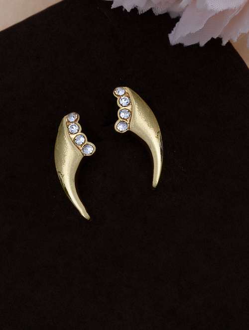 gold metal studs earring - 17327782 - Standard Image - 0