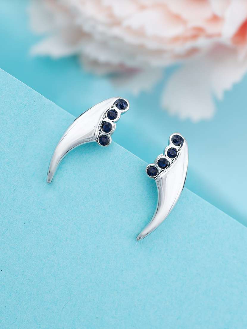 blue metal studs earring - 17327783 -  Zoom Image - 0