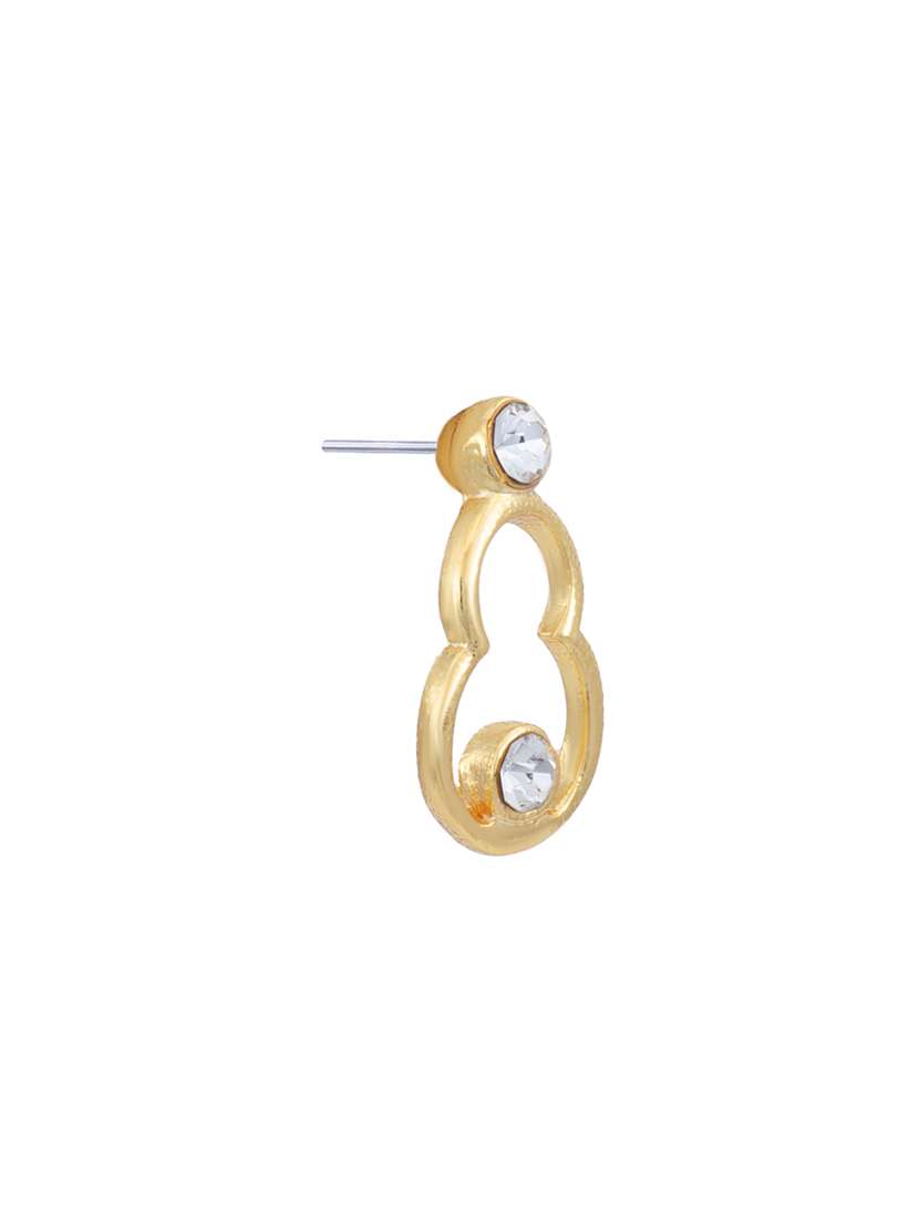 gold metal studs earring - 17327789 - Standard Image - 3