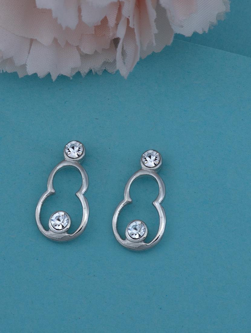silver metal drop earring - 17327790 - Zoom Image - 0