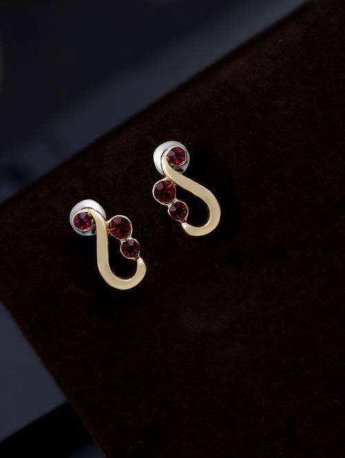 red metal studs earring - 17327791 - Standard Image - 0