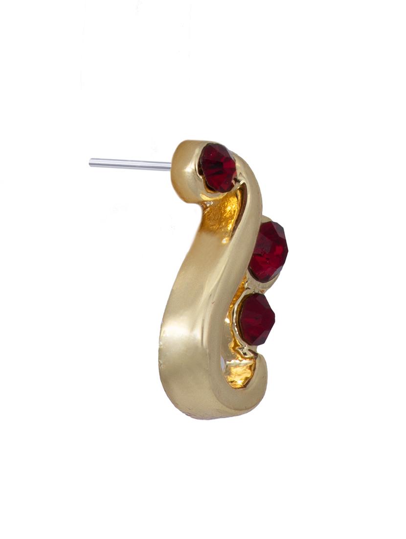 red metal studs earring - 17327791 - Standard Image - 3