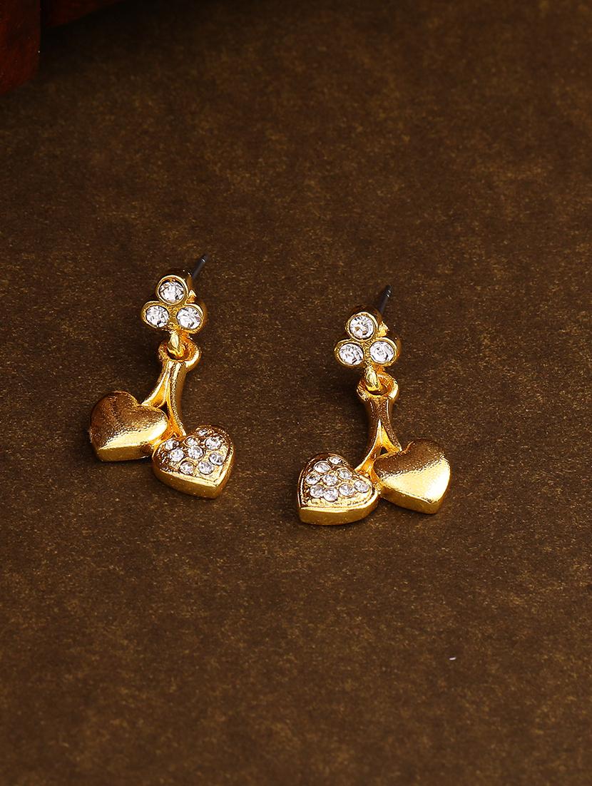 gold metal drop earring - 17327801 - Zoom Image - 0