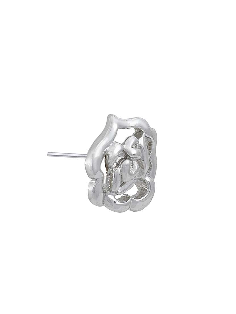 silver metal studs earring - 17327808 - Standard Image - 3