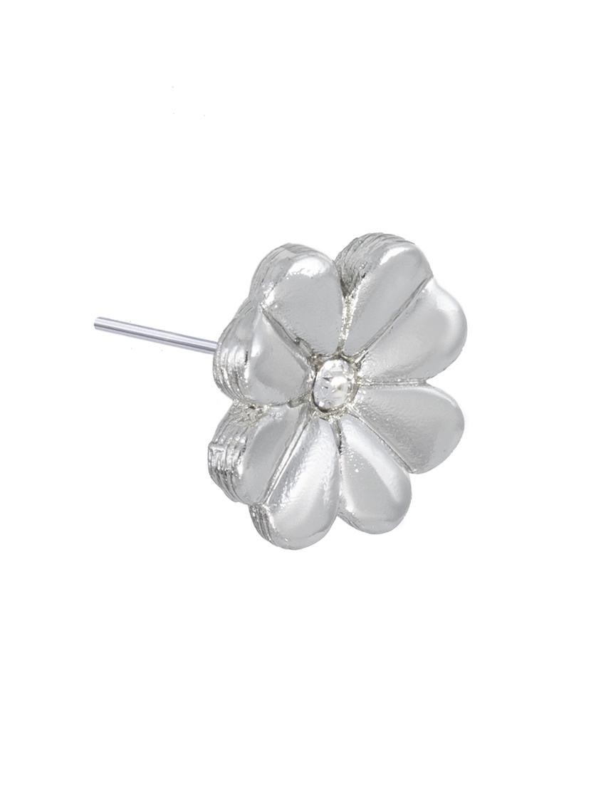 silver metal studs earring - 17327815 - Standard Image - 3